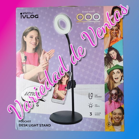 Vivitar 3" Podcast Desk Light Stand - Picture 1 of 3